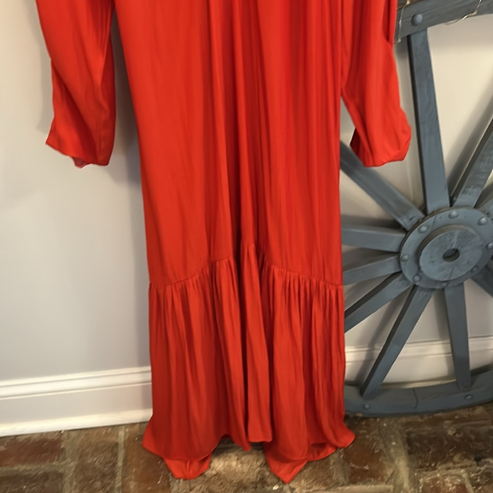 ⭐️NWT Banana Republic B-Neck Red Flowy Maxi Dress⭐️ - Picture 7 of 11